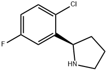 (R)-2-(2-chloro-5-fluorophenyl)pyrrolidine Struktur