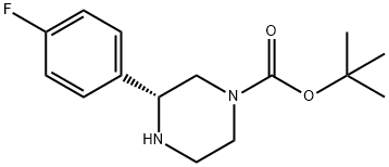 (R)-1-Boc-3-(4-fluorophenyl)piperazine Struktur