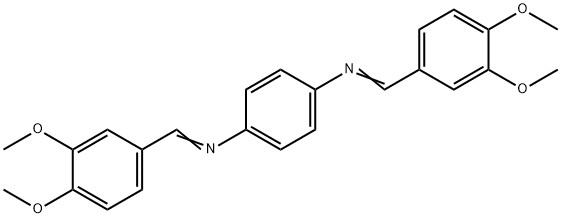 N,N'-BIS(3,4-DIMETHOXYBENZYLIDENE)-1,4-PHENYLENEDIAMINE Struktur