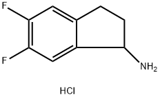 1H-Inden-1-amine,5,6-difluoro-2,3-dihydro-,hydrochloride Struktur