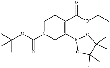 1-tert-butyl 4-ethyl 3-(4,4,5,5-tetramethyl-1,3,2-dioxaborolan-2-yl)-5,6-dihydropyridine-1,4(2H)-dicarboxylate Struktur