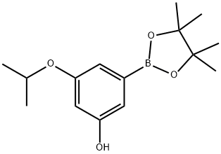 3-isopropoxy-5-(4,4,5,5-tetramethyl-1,3,2-dioxaborolan-2-yl)phenol Struktur