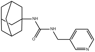 1-(pyridin-3-ylmethyl)-3-tricyclo[3.3.1.1~3,7~]dec-1-ylurea Struktur