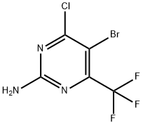 5-Bromo-4-chloro-6-(trifluoromethyl)pyrimidin-2-amine Struktur