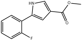 5-(2-fluorophenyl)-1H-pyrrole-3-carboxylic acid methyl ester Struktur