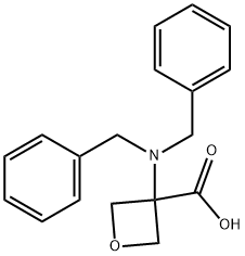 3-(dibenzylamino)oxetane-3-carboxylic acid Struktur