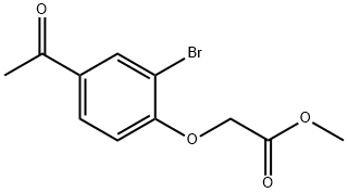 methyl 2-(4-acetyl-2-bromophenoxy)acetate Struktur