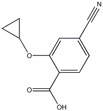 4-cyano-2-cyclopropoxybenzoic acid Struktur