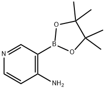 3-(4,4,5,5-四甲基-1,3,2-二氧雜環(huán)戊硼烷-2-基)吡啶-4-胺, 1244772-70-0, 結(jié)構(gòu)式