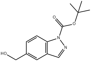 tert-butyl 5-(hydroxymethyl)-1H-indazole-1-carboxylate Struktur