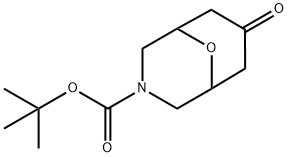 tert-butyl 7-oxo-9-oxa-3-azabicyclo[3.3.1]nonane-3-carboxylate Struktur