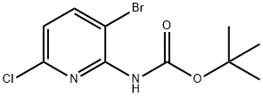 tert-Butyl (3-bromo-6-chloropyridin-2-yl)carbamate Struktur