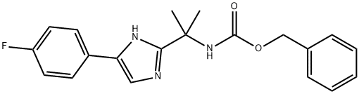 BENZYL (2-(4-(4-FLUOROPHENYL)-1H-IMIDAZOL-2-YL)PROPAN-2-YL)CARBAMATE Struktur