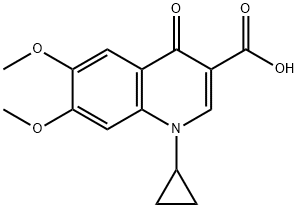 1-cyclopropyl-1,4-dihydro-6,7-dimethoxy-4-oxo-3-quinolinecarboxylic acid Struktur