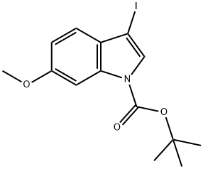 tert-Butyl 3-iodo-6-methoxy-1H-indole-1-carboxylate Struktur