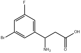 3-AMINO-3-(3-BROMO-5-FLUOROPHENYL)PROPANOIC ACID Struktur