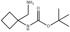 (1-Aminomethyl-cyclobutyl)-carbamic acid tert-butyl ester Struktur