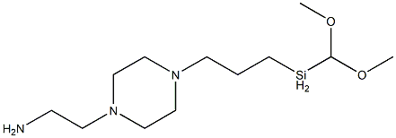 N-[3-(Dimethoxymethylsilyl)propyl]-1-piperazineethanamine Struktur