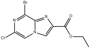 8-Bromo-6-chloro-imidazo[1,2-a]pyrazine-2-carboxylic acid ethyl ester Struktur