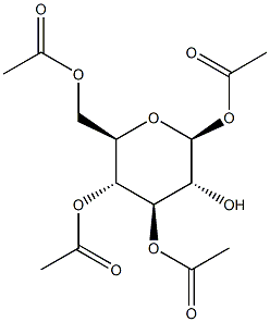 b-D-Glucopyranose,1,3,4,6-tetraacetate
 Struktur