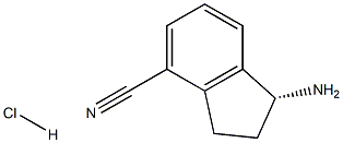 (R)-1-amino-2,3-dihydro-1H-indene-4-carbonitrile hydrochloride Struktur