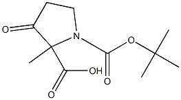 1-tert-Butyl2-methyl3-oxopyrrolidine-1,2-dicarboxylate Struktur