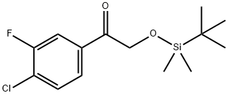 2-(tert-butyldimethylsilyloxy)-l-(4-chloro-3-fluorophenyl)ethanone Struktur