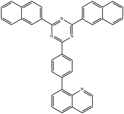 8-(4-(4,6-di(naphthalen-2-yl)-1,3,5-triazin-2-yl)phenyl)quinoline Structure