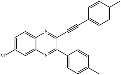 6-Chloro-3-(p-tolyl)-2-(p-tolylethynyl)quinoxaline Struktur