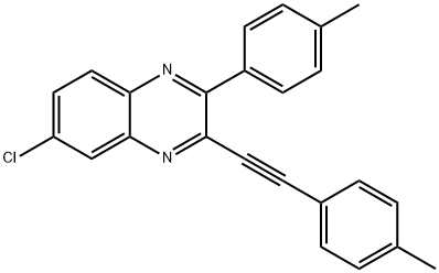 6-Chloro-2-(p-tolyl)-3-(p-tolylethynyl)quinoxaline Struktur