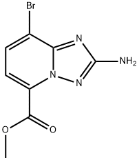 2-amino-8-bromo-[1,2,4]triazolo[1,5-a]pyridine-5-carboxylic acid methyl ester Struktur