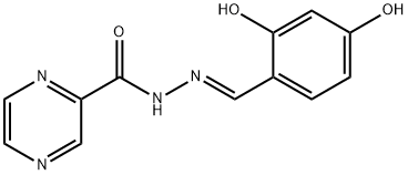 (E)-N'-(2,4-dihydroxybenzylidene)pyrazine-2-carbohydrazide Struktur