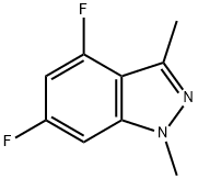 4,6-Difluoro-1,3-dimethyl-1H-indazole Struktur