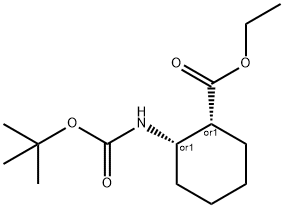 cis-ethyl 2-(tert-butoxycarbonylamino)cyclohexanecarboxylate Struktur