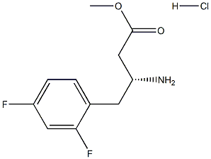 (R)-Methyl 3-amino-4-(2,4-difluorophenyl)butanoate HCl Struktur