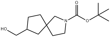 tert-butyl 7-(hydroxymethyl)-2-azaspiro[4.4]nonane-2-carboxylate Struktur