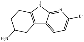 2-bromo-6,7,8,9-tetrahydro-5H-pyrido[2,3-b]indol-6-amine Struktur