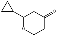 2-cyclopropyltetrahydro-4H-Pyran-4-one Struktur