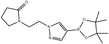 1-{2-[4-(tetramethyl-1,3,2-dioxaborolan-2-yl)-1H-pyrazol-1-yl]ethyl}pyrrolidin-2-one, 1342834-87-0, 結(jié)構(gòu)式