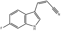 (Z)-3-(6-fluoro-1H-indol-3-yl)acrylonitrile Struktur