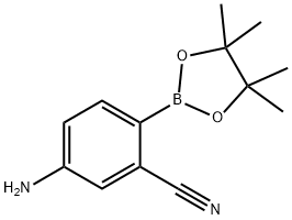 5-Amino-2-(tetramethyl-1,3,2-dioxaborolan-2-yl)benzonitrile Struktur