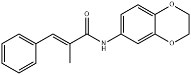 (2E)-N-(2,3-dihydro-1,4-benzodioxin-6-yl)-2-methyl-3-phenylprop-2-enamide Struktur