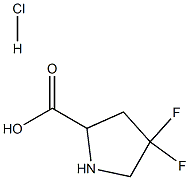 4,4-Difluoropyrrolidine-2-carboxylic acid hydrochloride Struktur