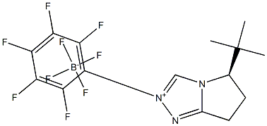 (5R)-5-(1,1-dimethylethyl)-6,7-dihydro-2-(2,3,4,5,6-pentafluorophenyl)-5H-Pyrrolo[2,1-c]-1,2,4-triazolium tetrafluoroborate Struktur