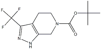 tert-Butyl 3-(trifluoromethyl)-4,5-dihydro-1H-pyrazolo[3,4-c]pyridine-6(7H)-carboxylate Struktur