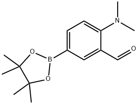 4-(Dimethylamino)-5-formylphenylboronic acid pinacol ester Struktur