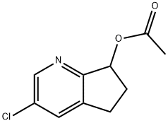 3-chloro-6,7-dihydro-5H-cyclopentapyridin-7-ylacetate Struktur