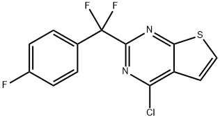 4-Chloro-2-(difluoro(4-fluorophenyl)methyl)thieno[2,3-d]pyrimidine Struktur