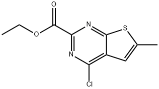 ethyl 4-chloro-6-methylthieno[2,3-d]pyrimidine-2-carboxylate Struktur