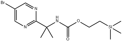 2-(Trimethylsilyl)Ethyl (2-(5-Bromopyrimidin-2-Yl)Propan-2-Yl)Carbamate Struktur